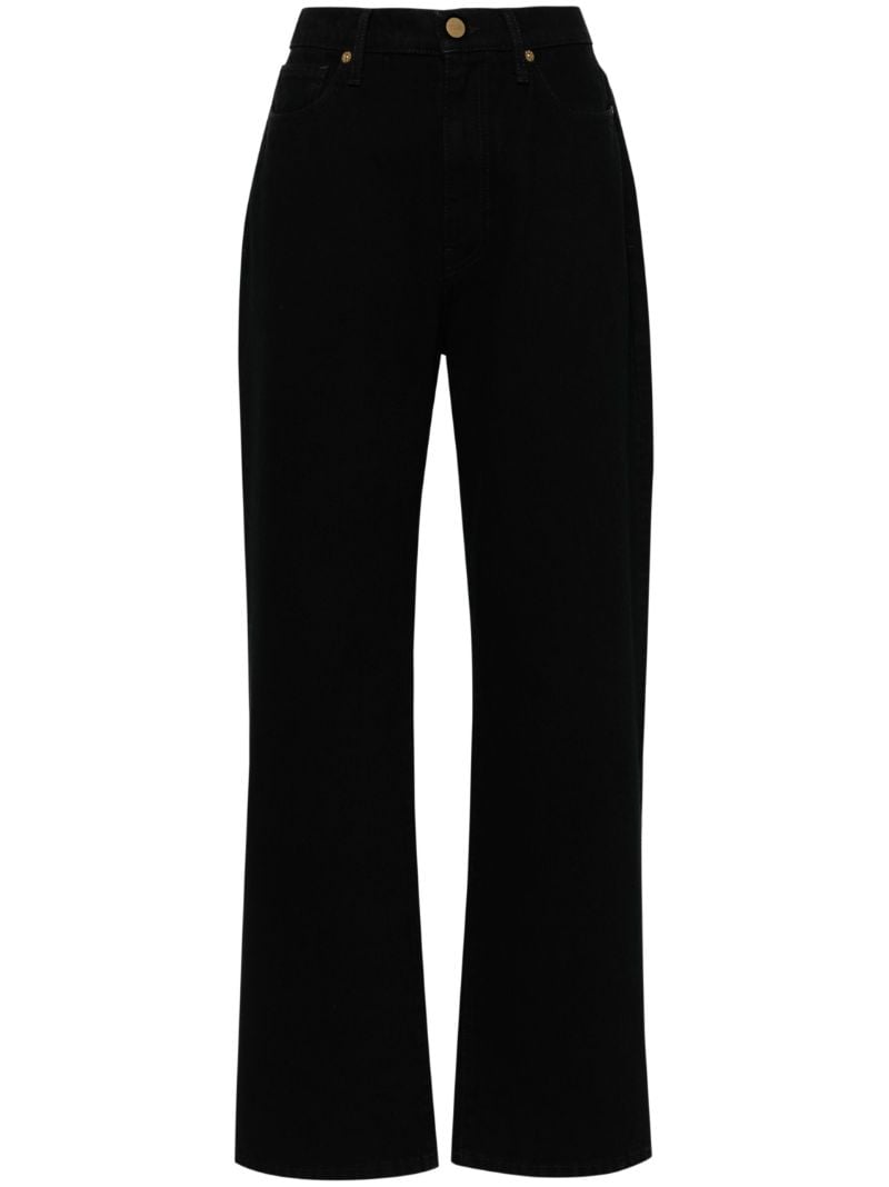 Black Sade High-rise Straight-leg Jeans