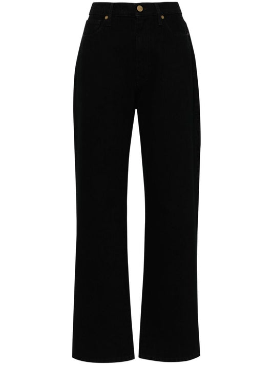 Black Sade High-rise Straight-leg Jeans