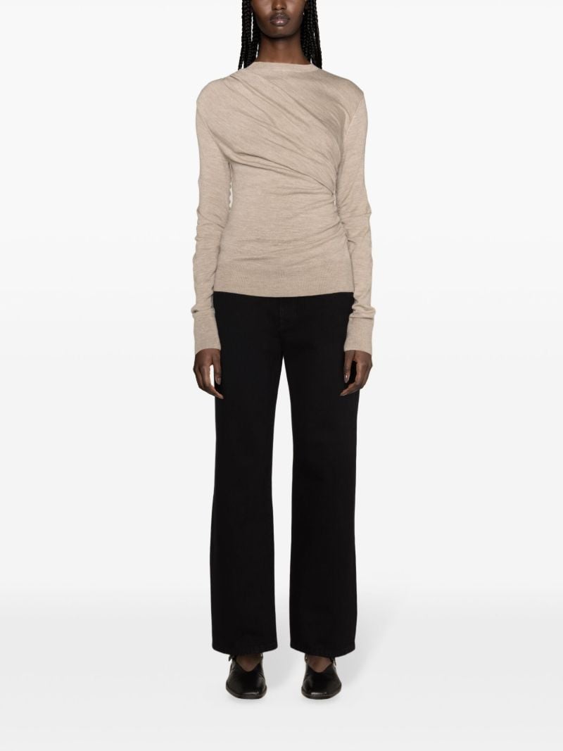 Brown Eleornore Draped Sweater