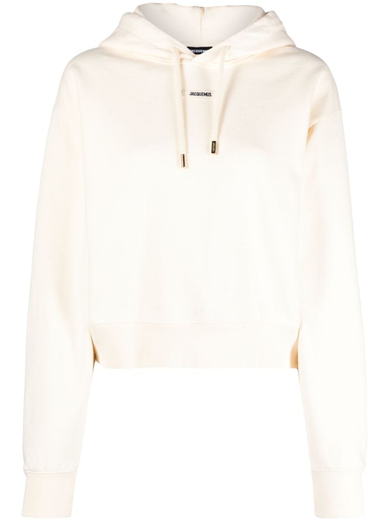Neutral Le Hoodie Grosgrain Cotton Hoodie