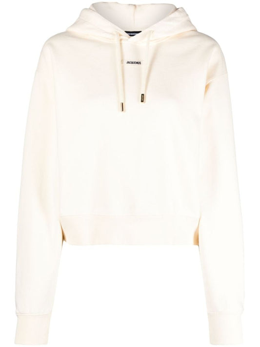Neutral Le Hoodie Grosgrain Cotton Hoodie