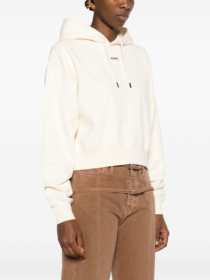 Neutral Le Hoodie Grosgrain Cotton Hoodie