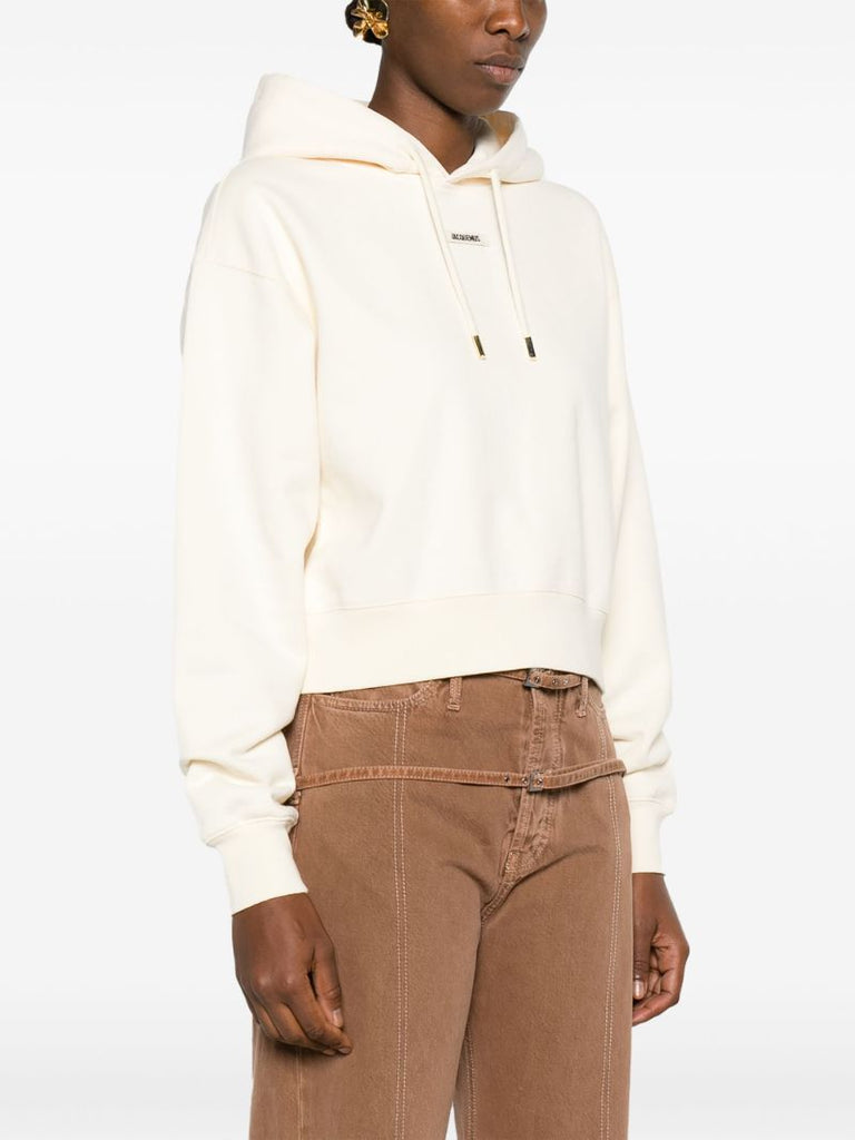 Neutral Le Hoodie Grosgrain Cotton Hoodie