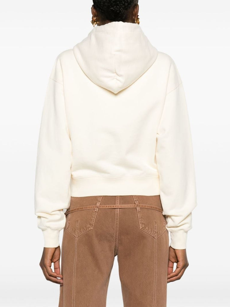 Neutral Le Hoodie Grosgrain Cotton Hoodie