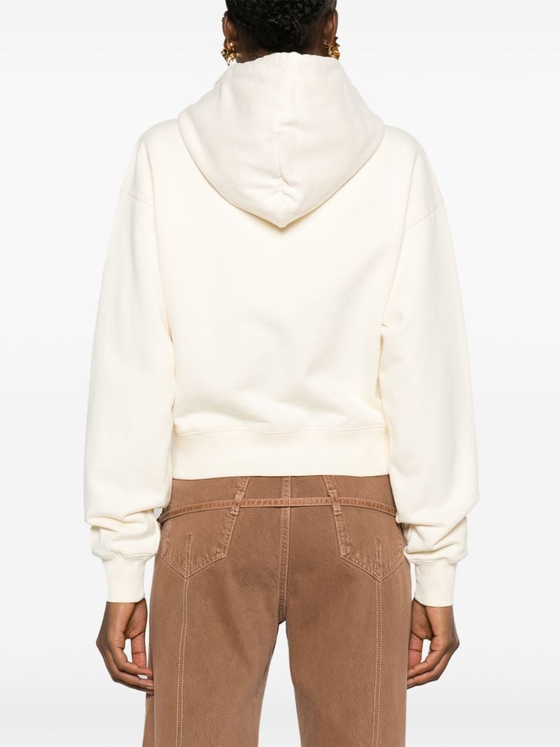 Neutral Le Hoodie Grosgrain Cotton Hoodie