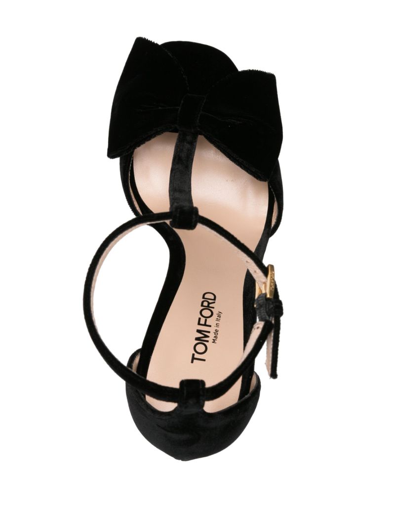 Black Brigitte 105 Velvet Sandals