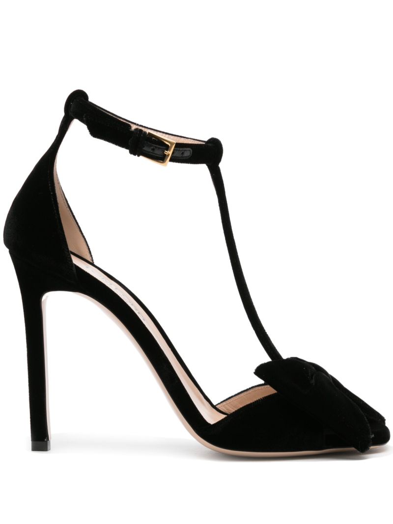Black Brigitte 105 Velvet Sandals