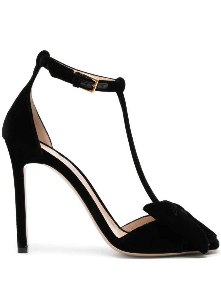 Black Brigitte 105 Velvet Sandals