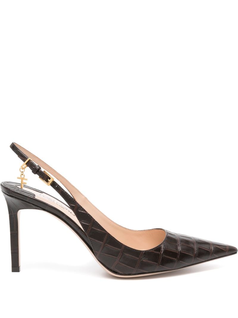 Brown Angelina 85 Leather Pumps