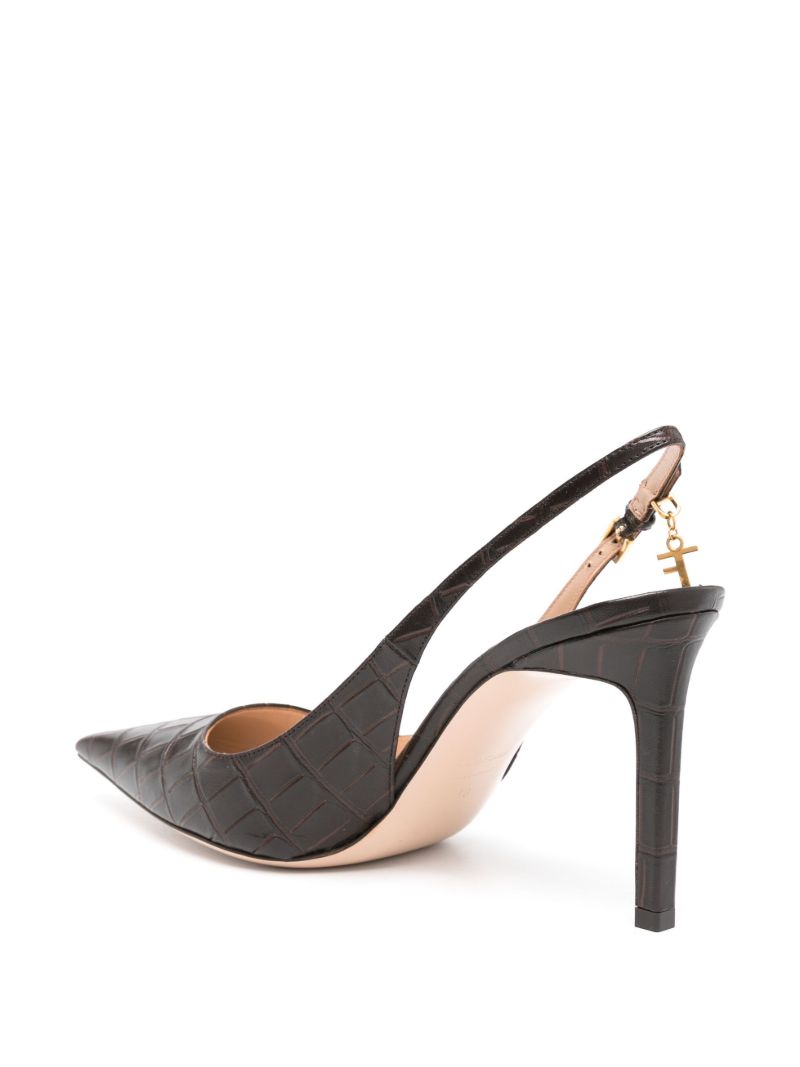 Brown Angelina 85 Leather Pumps
