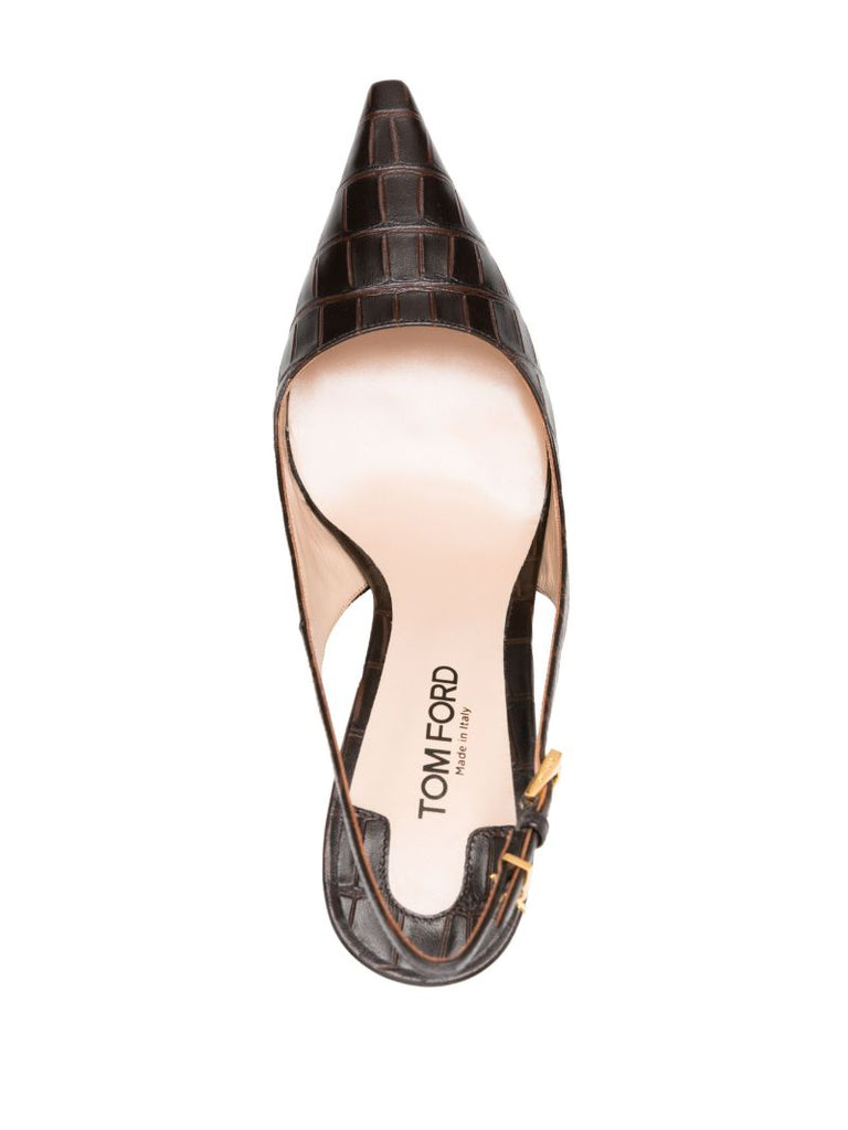 Brown Angelina 85 Leather Pumps