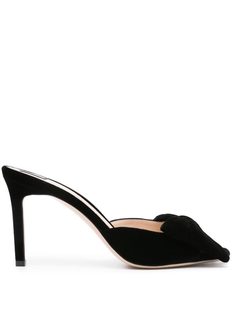 Black Brigitte 85 Velvet Mules