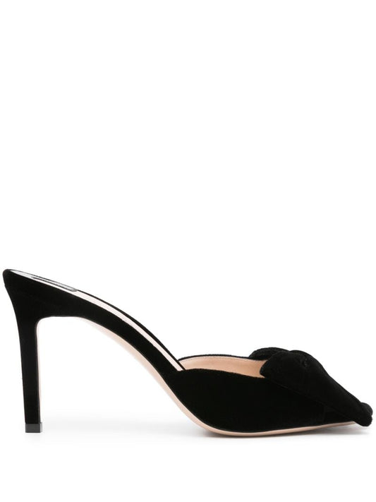 Black Brigitte 85 Velvet Mules