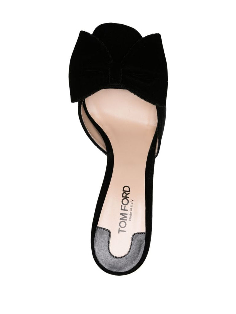 Black Brigitte 85 Velvet Mules