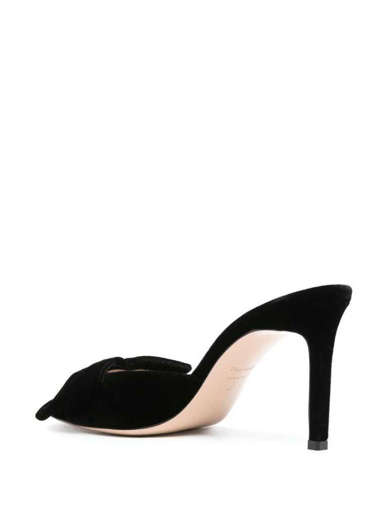Black Brigitte 85 Velvet Mules