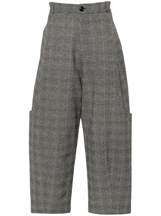 Grey Malay Wide-leg Trousers