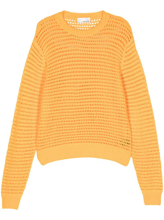 Orange Summer Hatchi Open-knit Jumper