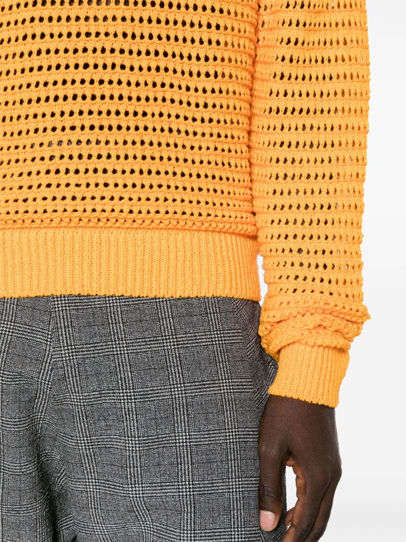Orange Summer Hatchi Open-knit Jumper
