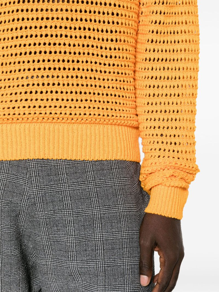 Orange Summer Hatchi Open-knit Jumper