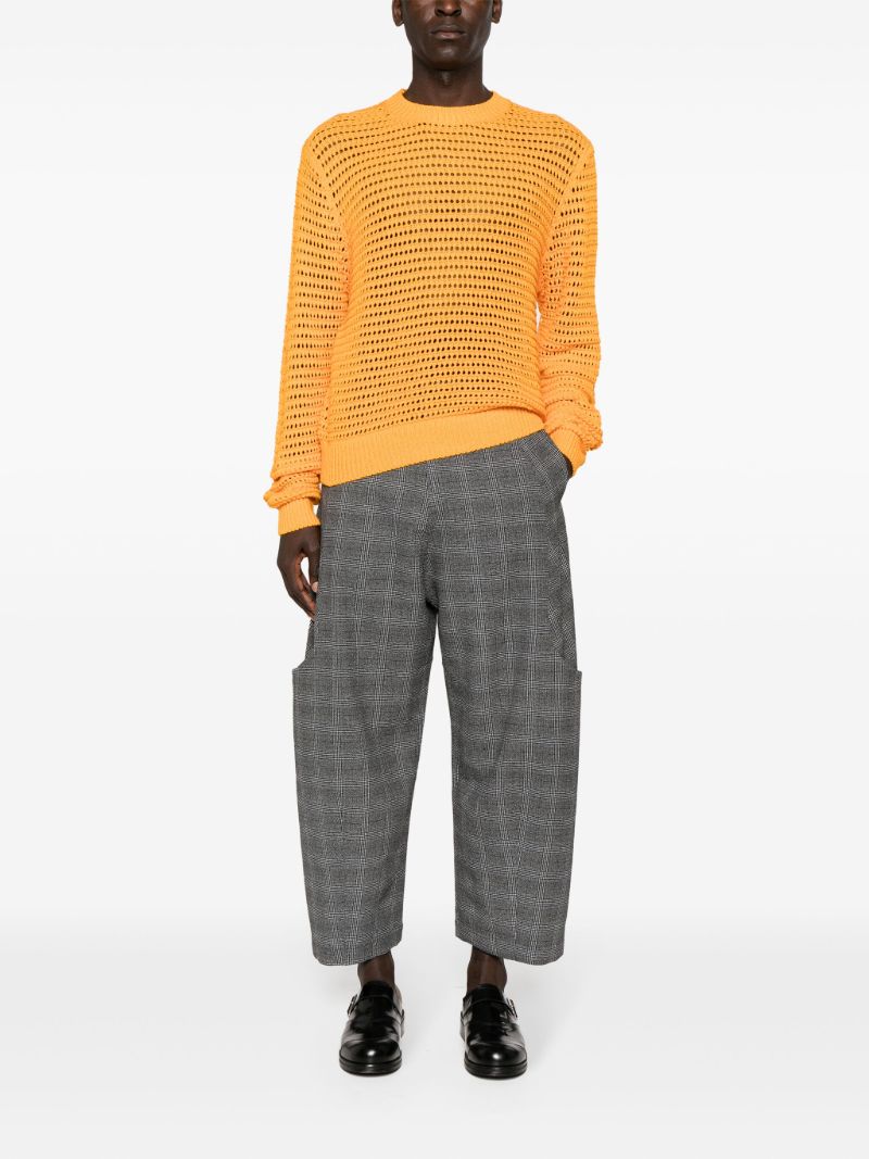 Orange Summer Hatchi Open-knit Jumper