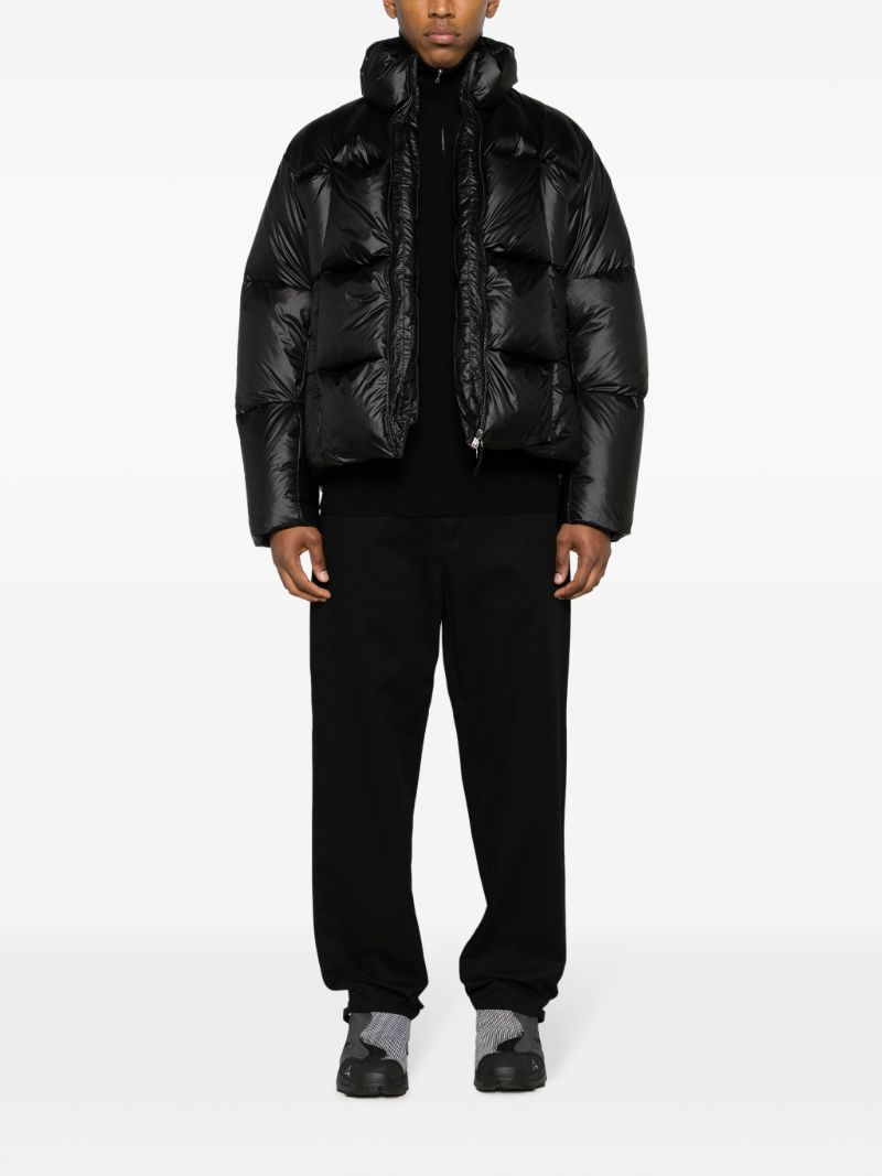 Black Stand-up Neck Down Jacket