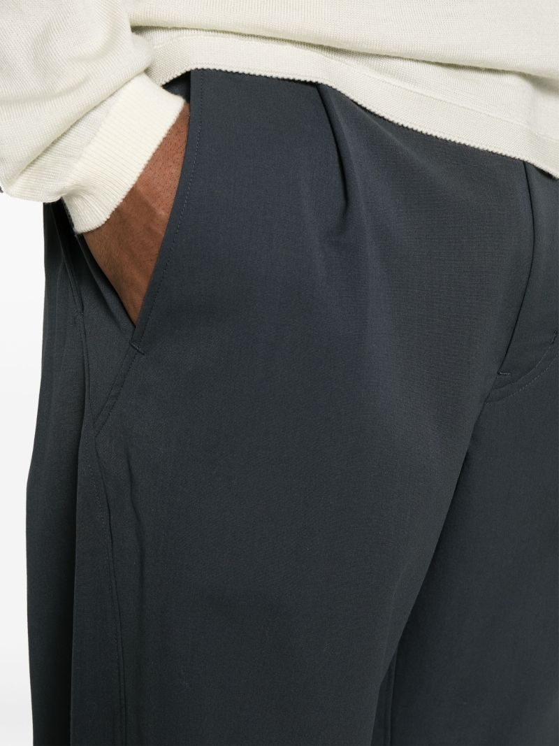 Grey Windshell Wool Trousers