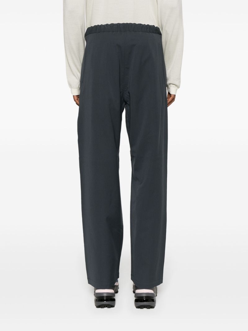 Grey Windshell Wool Trousers