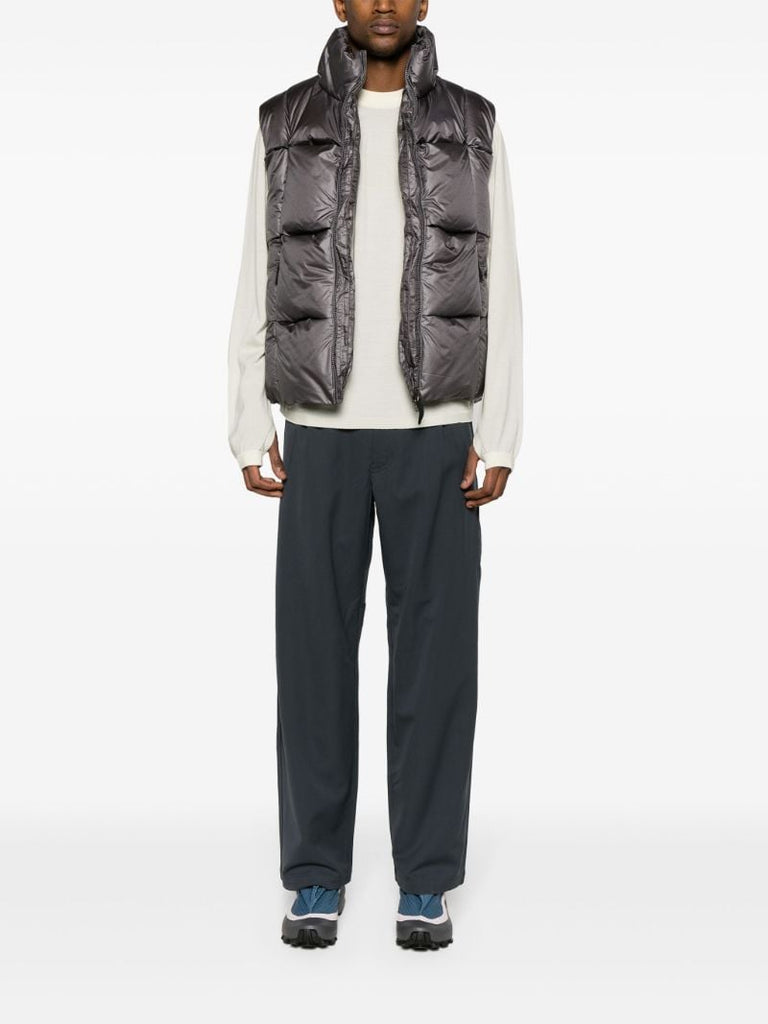 Grey Windshell Wool Trousers