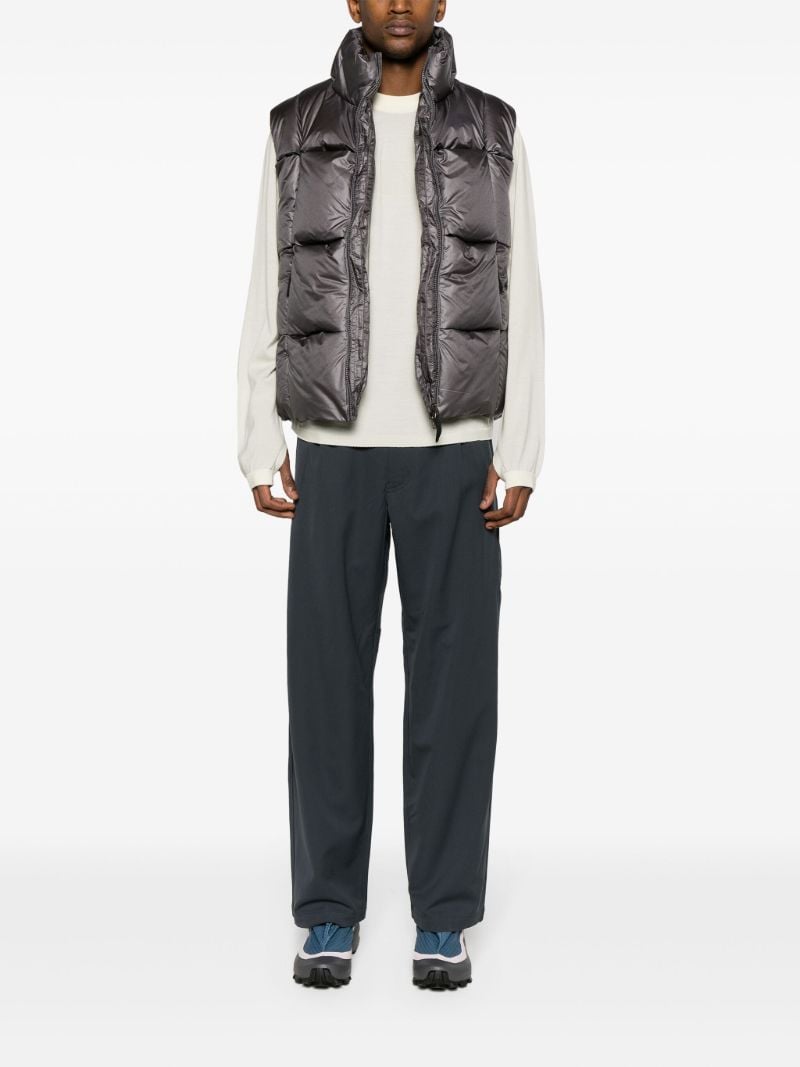 Grey Windshell Wool Trousers