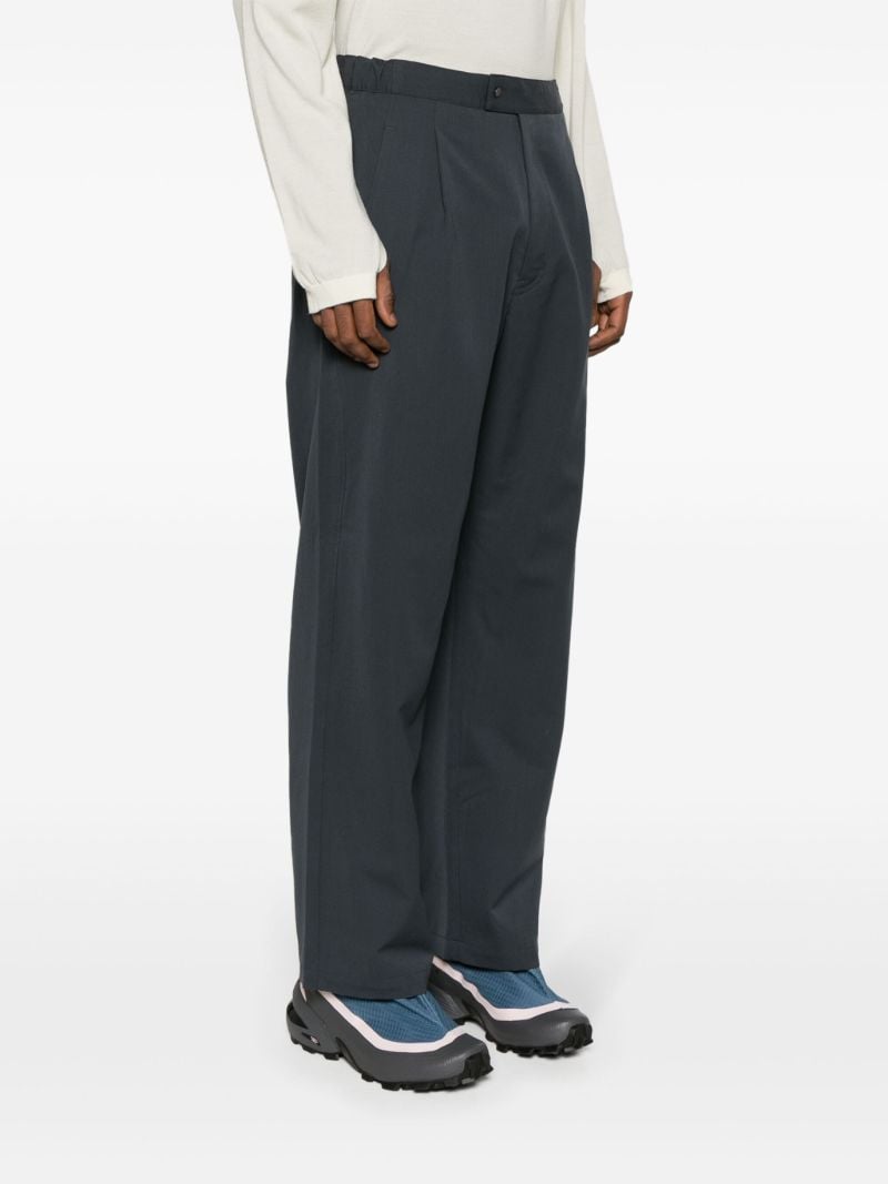 Grey Windshell Wool Trousers