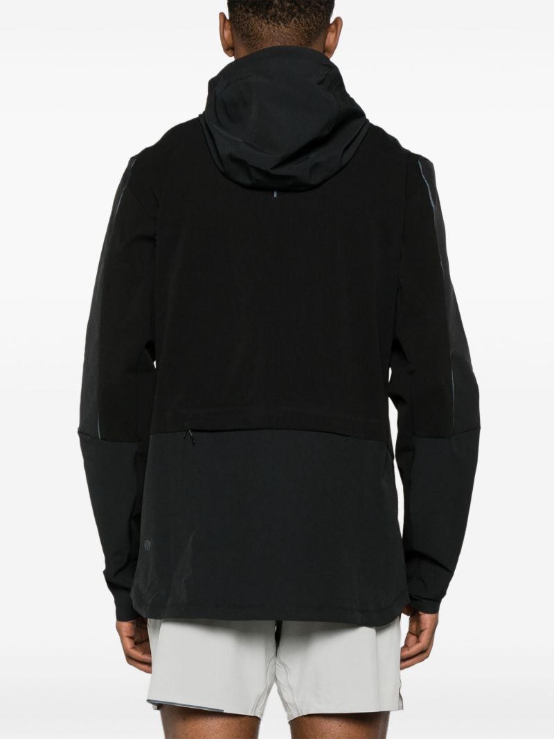 Black Warp Packable Hooded Jacket