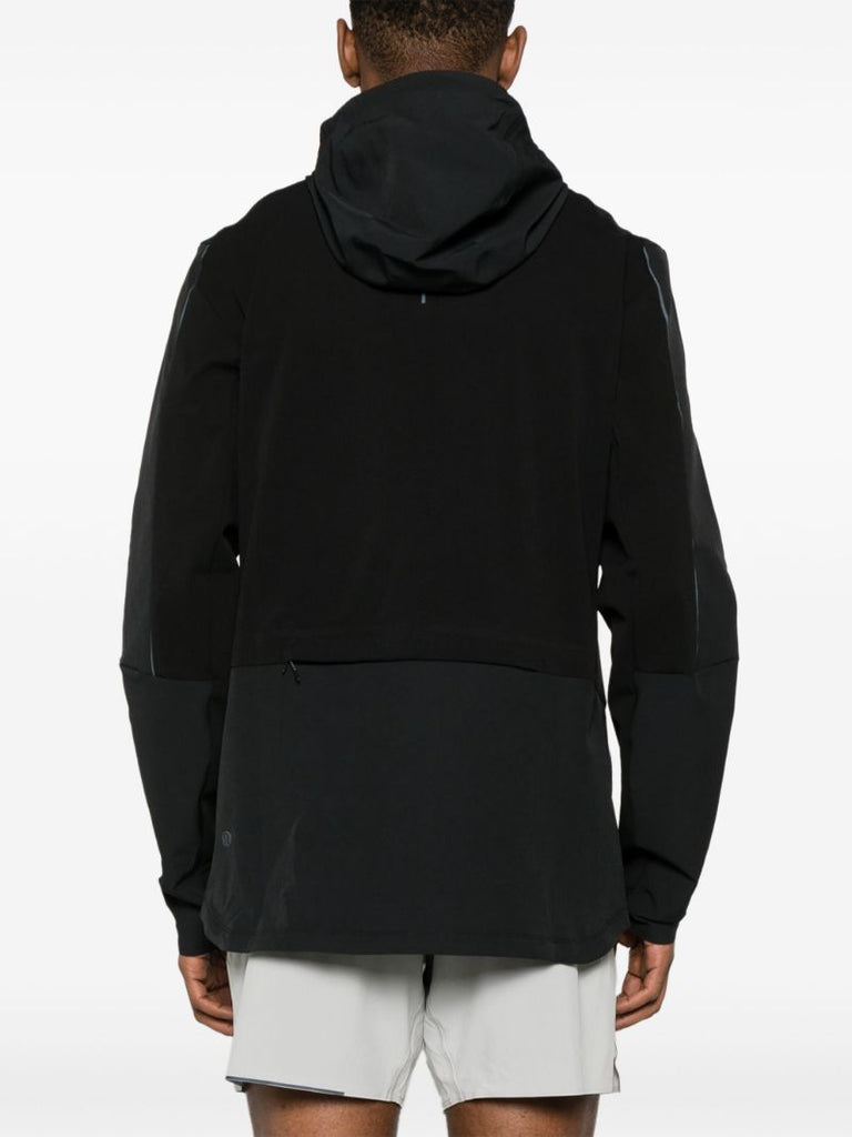 Black Warp Packable Hooded Jacket