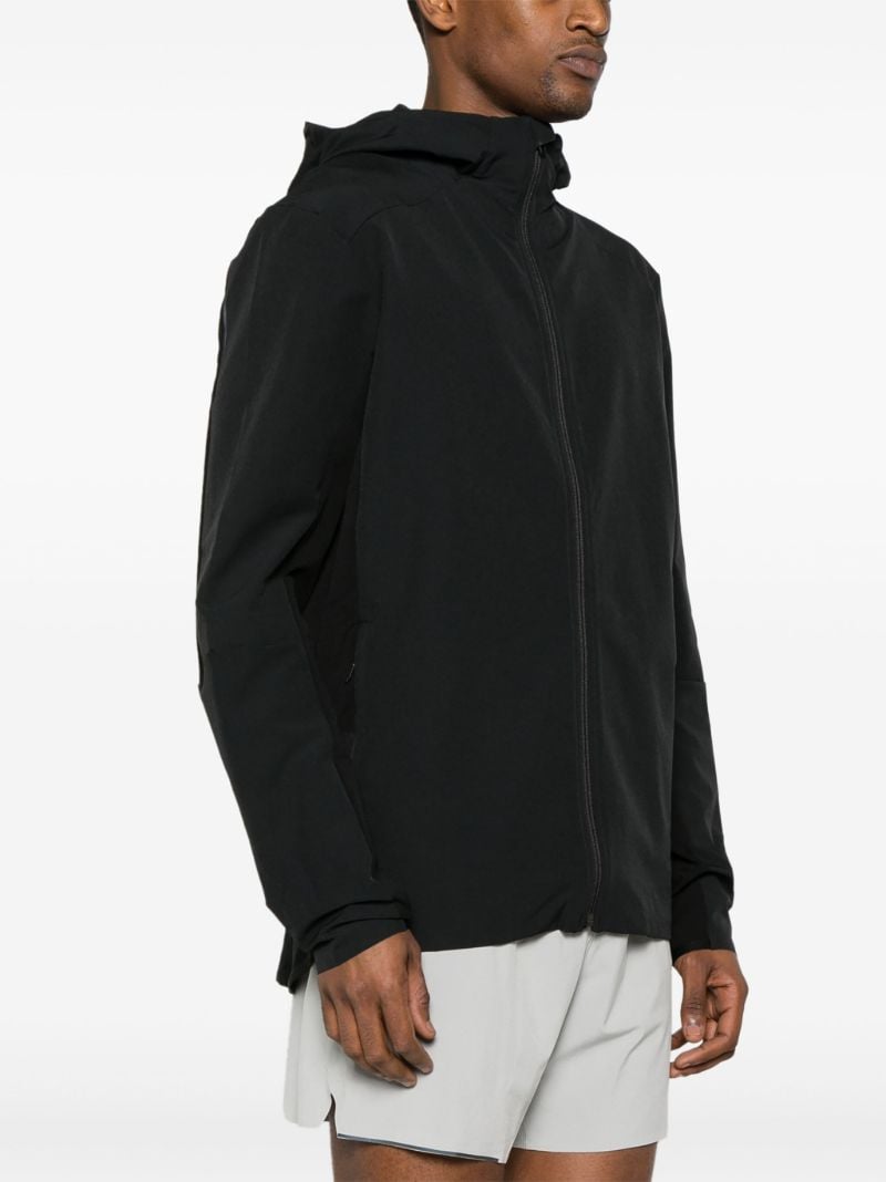 Black Warp Packable Hooded Jacket