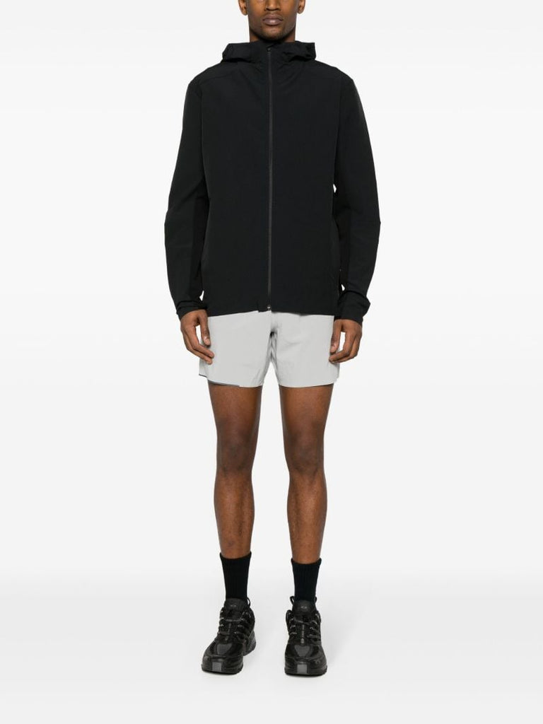 Black Warp Packable Hooded Jacket