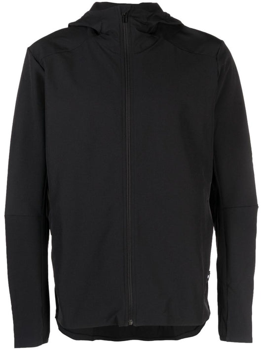 Black Warp Packable Hooded Jacket