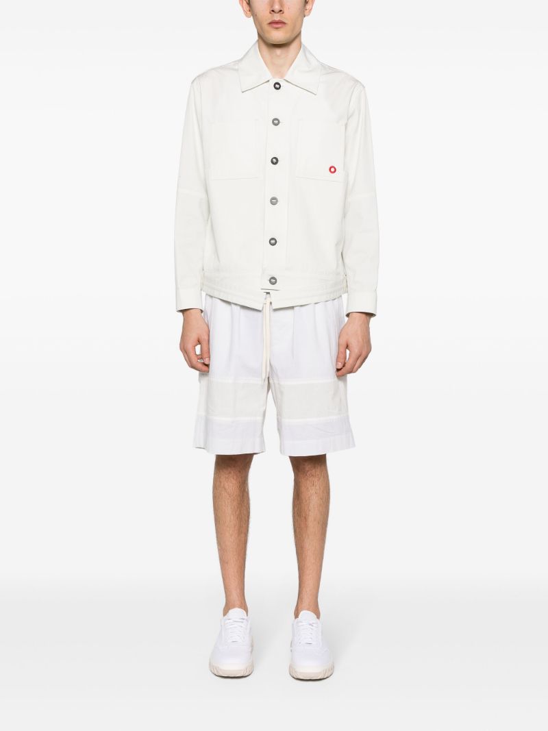 White Barrel Cotton Shorts