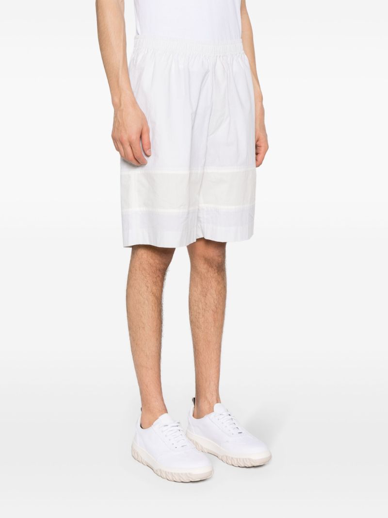 White Barrel Cotton Shorts