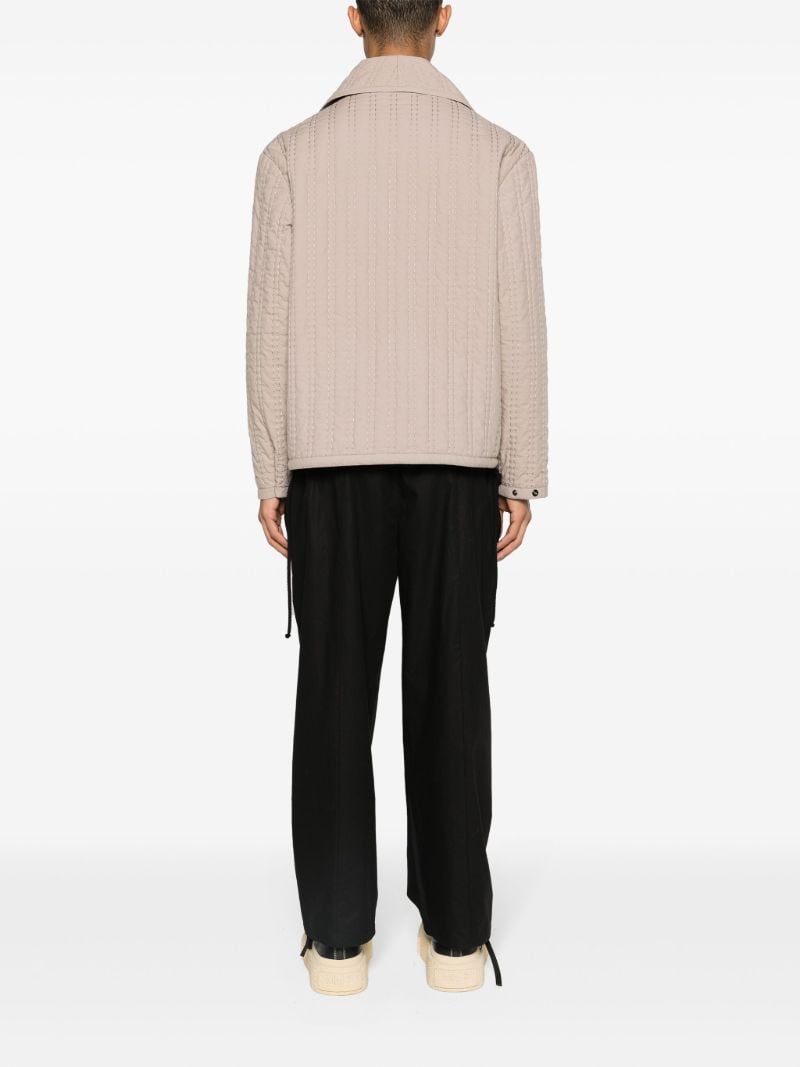 Neutral Quilted Cotton Jacket