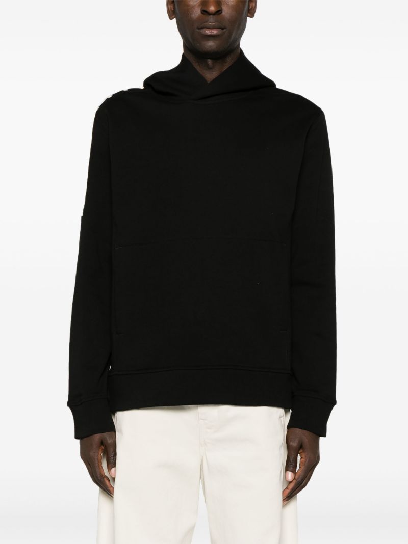 Black Laced Organic Cotton Hoodie