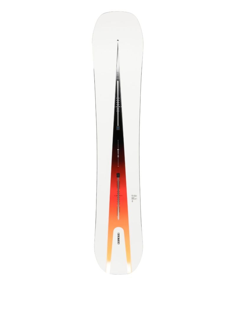 Orange Costum Flying V Snowboard