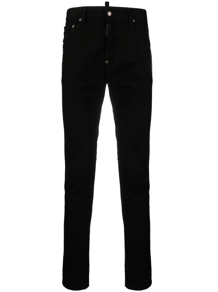 Black Mid-rise Skinny Jeans