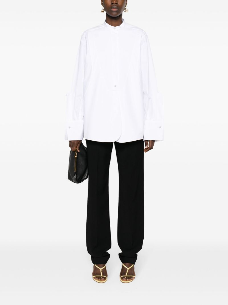 White Long-sleeve Cotton Shirt