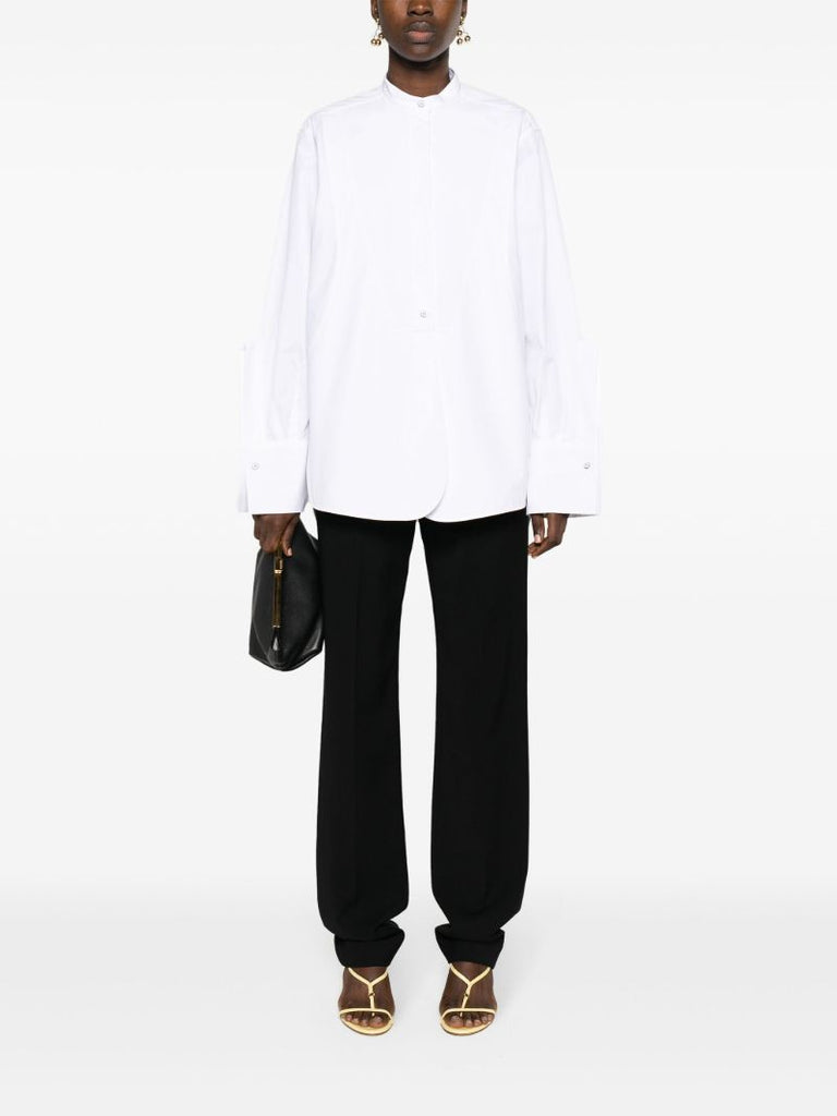 White Long-sleeve Cotton Shirt