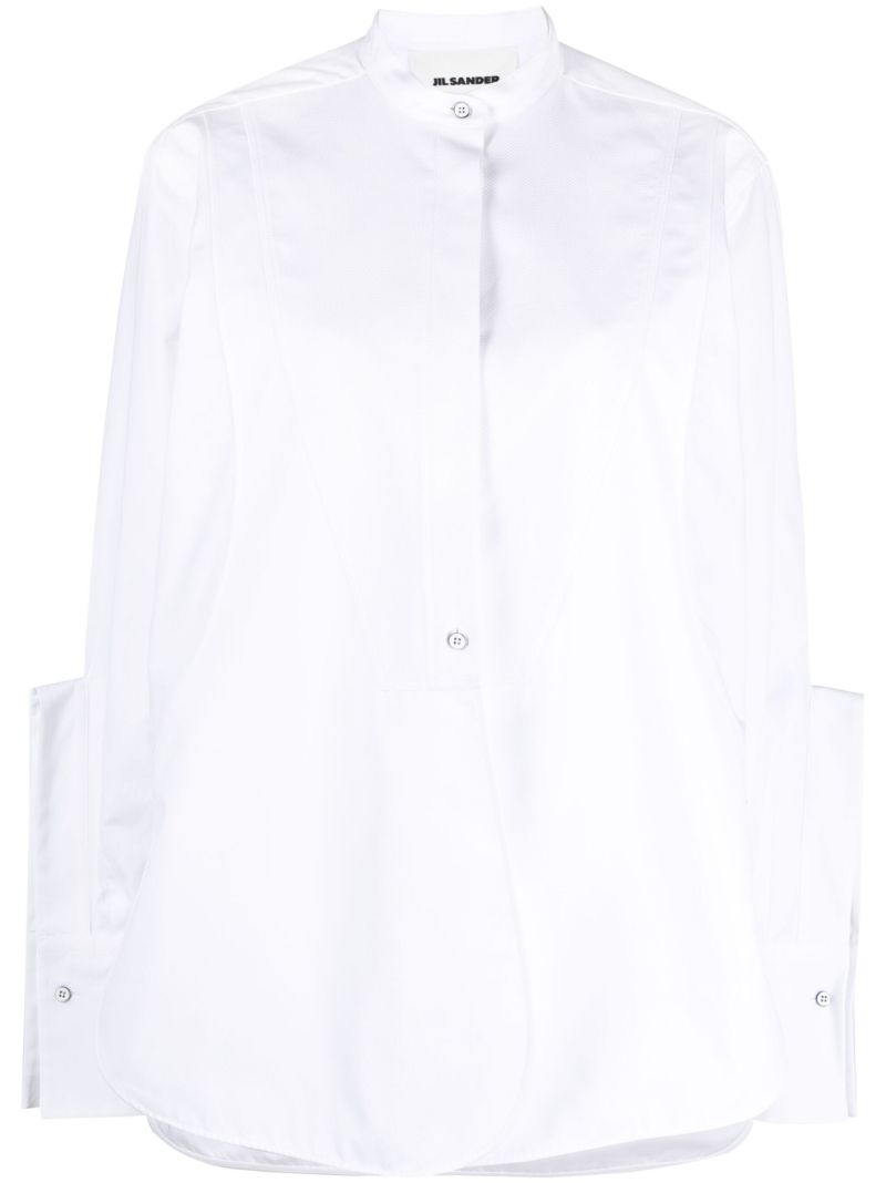 White Long-sleeve Cotton Shirt