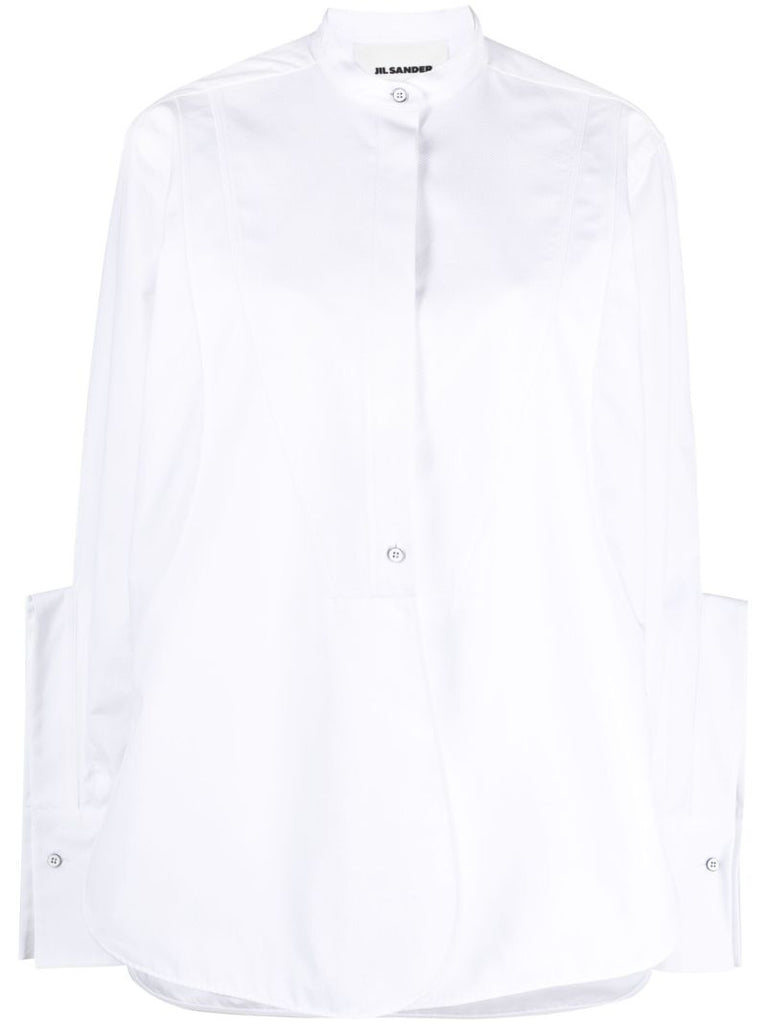 White Long-sleeve Cotton Shirt
