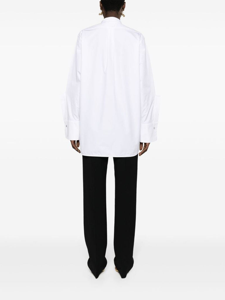 White Long-sleeve Cotton Shirt