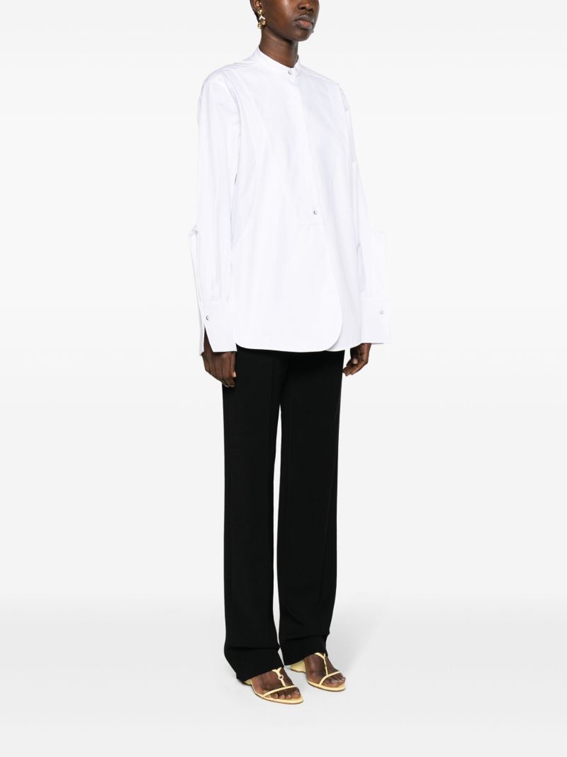 White Long-sleeve Cotton Shirt
