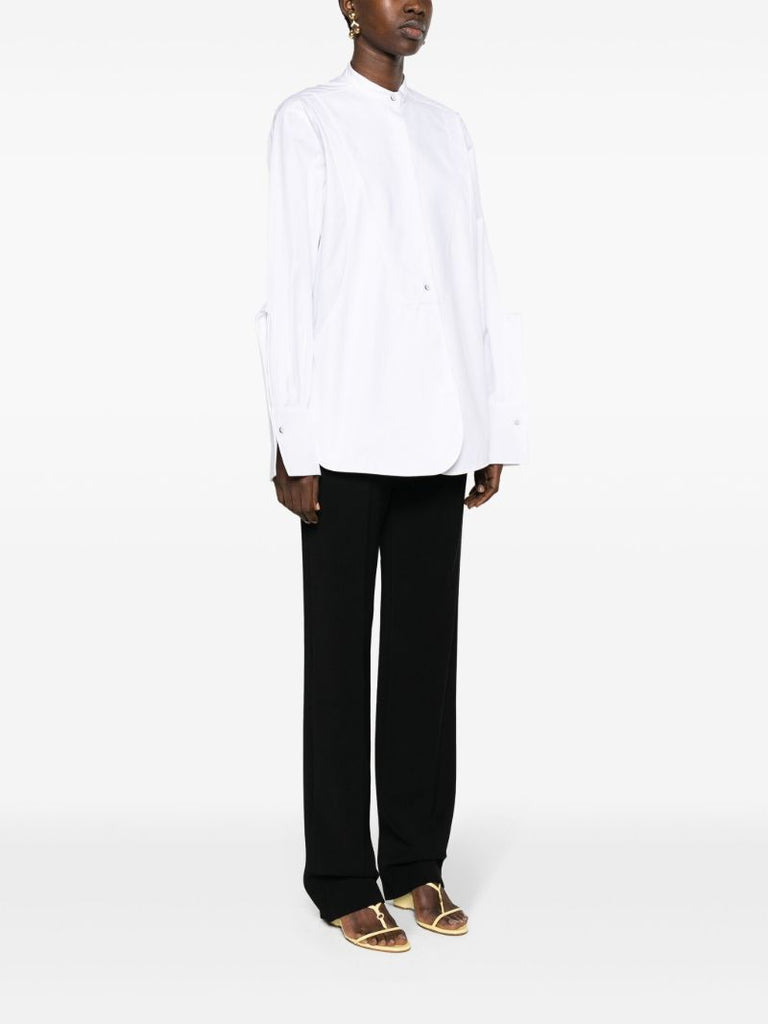 White Long-sleeve Cotton Shirt