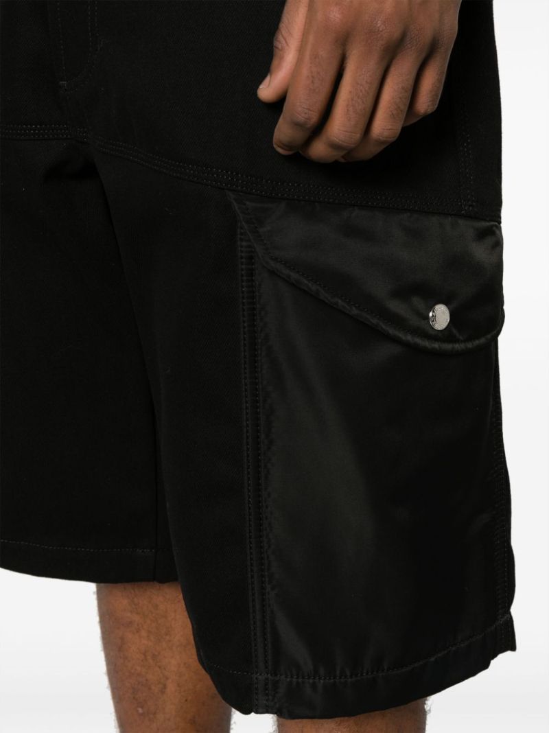 Black Hybrid Denim Cargo Shorts