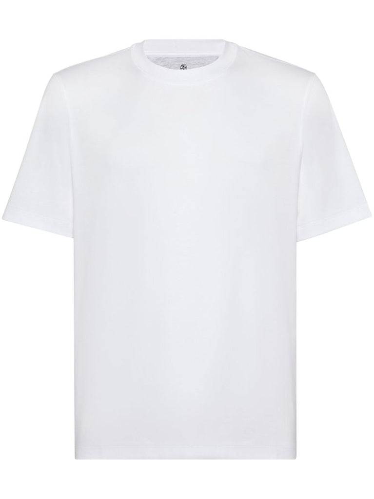 White Crew-neck Cotton T-shirt